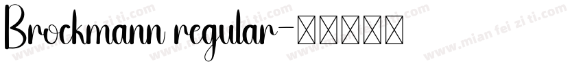 Brockmann regular字体转换